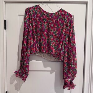 Endless Rose Vibrant Floral Blouse and skirt set